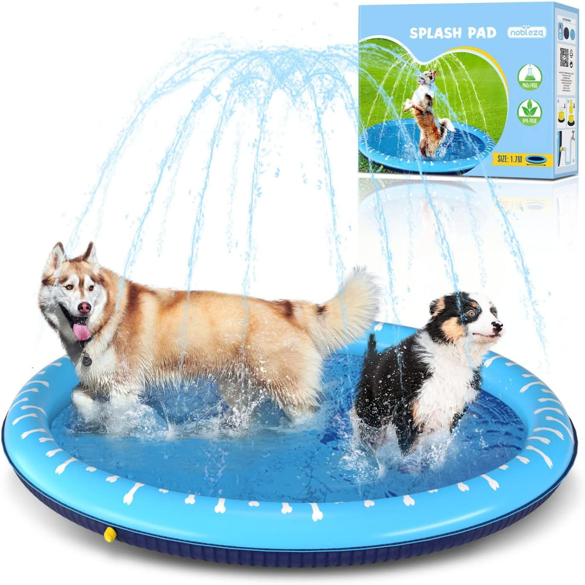 Hondenzwembad - 170 cm - Dierenzwembad - Zwembad hond - Blauw - Nobleza