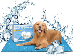 Koelmat Hond & Kat - 65x50 cm - Blauw - Nobleza