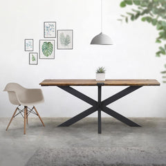 ML-Design Spider Tafelframe, 78 x 71 x 120 cm, zwart, kruisframe, X-Design tafelpoten, meubelpoten, zware stalen tafelpoten, doe-het-zelf eettafel, industrieel design, eenvoudige montage •