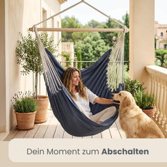 AMANKA XXL hangstoel - 185 × 130 cm, tot 150 kg, 360° draaibaar