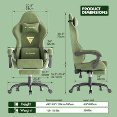 Ergonomische Bureaustoel -  Office Chair - Gamestoel - Volwassenen - Groen - ST