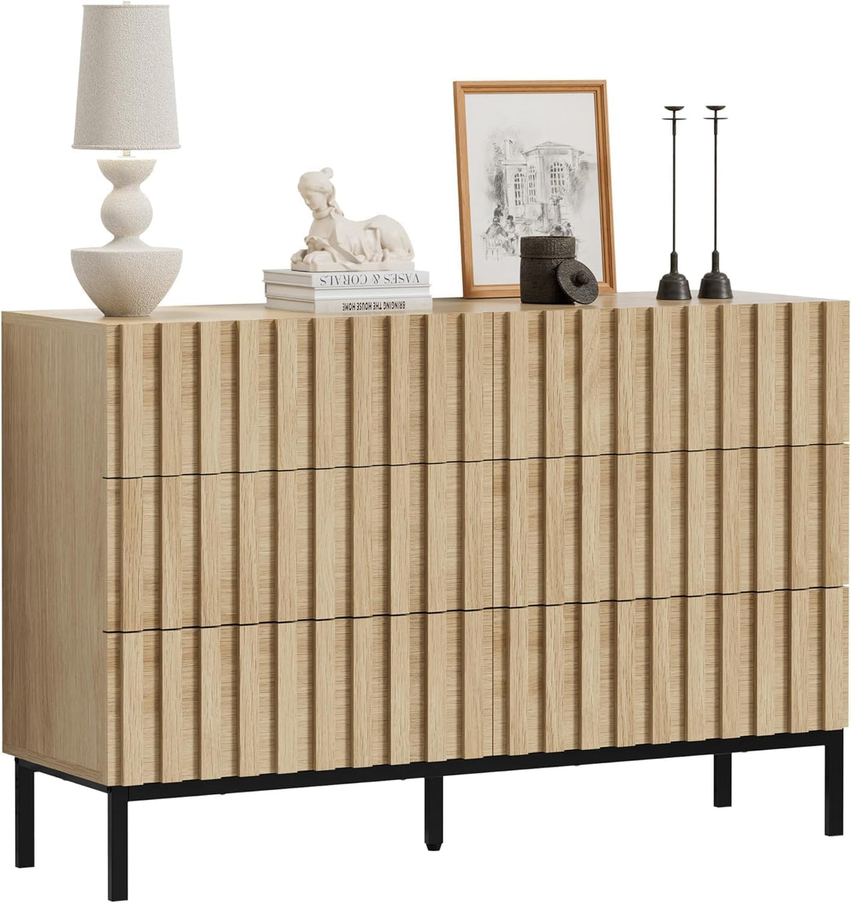 Commode - Dressoir - Ladekast - 73,4x34,5x100 cm - Bruin - UEV