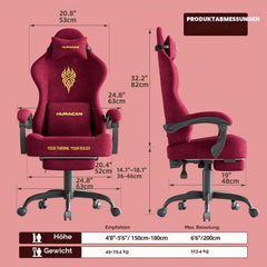 Ergonomische Bureaustoel - Office Chair - Gamestoel - Volwassenen - Rood - Ferghana