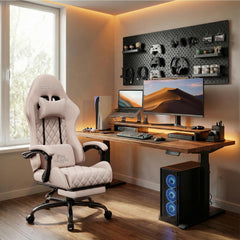 Ergonomische Bureaustoel -  Office Chair - Gamestoel - Volwassenen - Roze - SOLAVERO