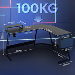 Zit sta bureau - Elektrisch - Verstelbaar - 147 x 127 cm - FD8B - FLEXISPOT