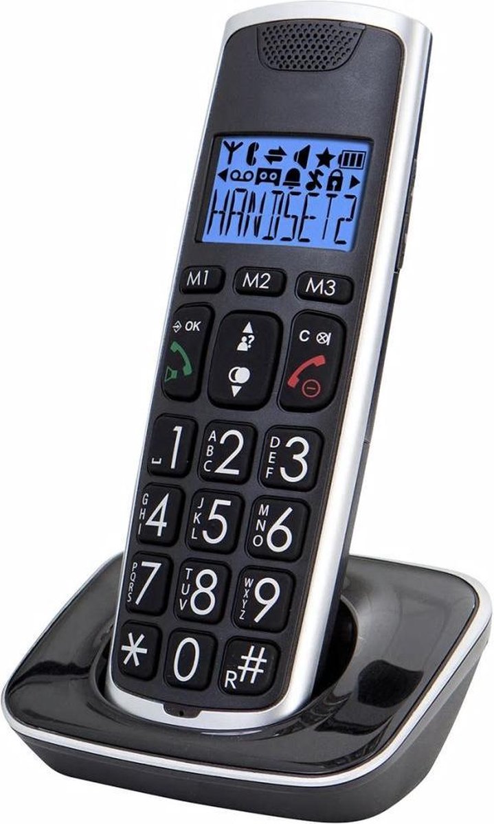 Profoon PDX-2728 Big Button DECT Telefoon, 2 stuks - groot verlicht display en groot toetsenbord •