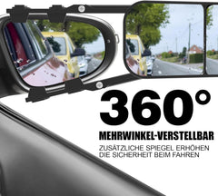 GARDTECH Caravan spiegel universeel, caravan spiegel auto, extra spiegel auto buiten, 360° verstelbaar voor camper, convexe buitenspiegeluitbreiding, caravan & aanhanger (2 stuks)