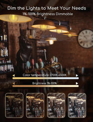 Aigostar LED Filament lamp - Dimbaar - 6W - E27 - 2 Stuks