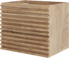 UEV Wastafelonderkast hangend 60 cm, badkamerkast met 2 laden, soft-close-systeem, onderkast voor badkamer, wasplaats, wastafelonderkast, badkamermeubel voor gastentoilet, natuur