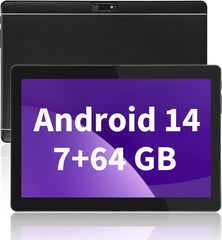 Veidoo Android-tablet 14, 10,1” IPS-scherm, 7GB RAM (3+4), 64GB ROM (uitbreidbaar tot 512GB), Octa-Core, WiFi 6, Dubbele Camera