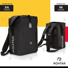 Fietstas - Waterdicht - Rugzak - Enkele - 18L - Zwart - Rohtar