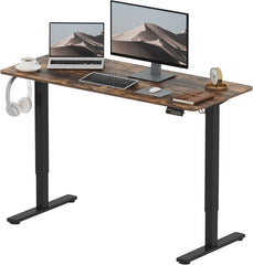 Zit sta bureau - Elektrisch - Verstelbaar - 120x60 cm - Bruin - SANODESK
