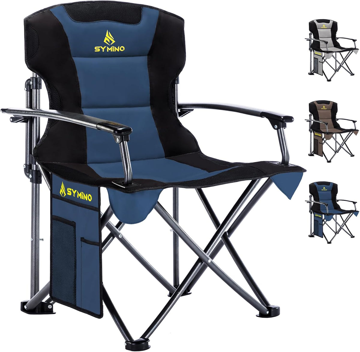 Campingstoel - Visstoel - Vouwstoel - Blauw - Symino