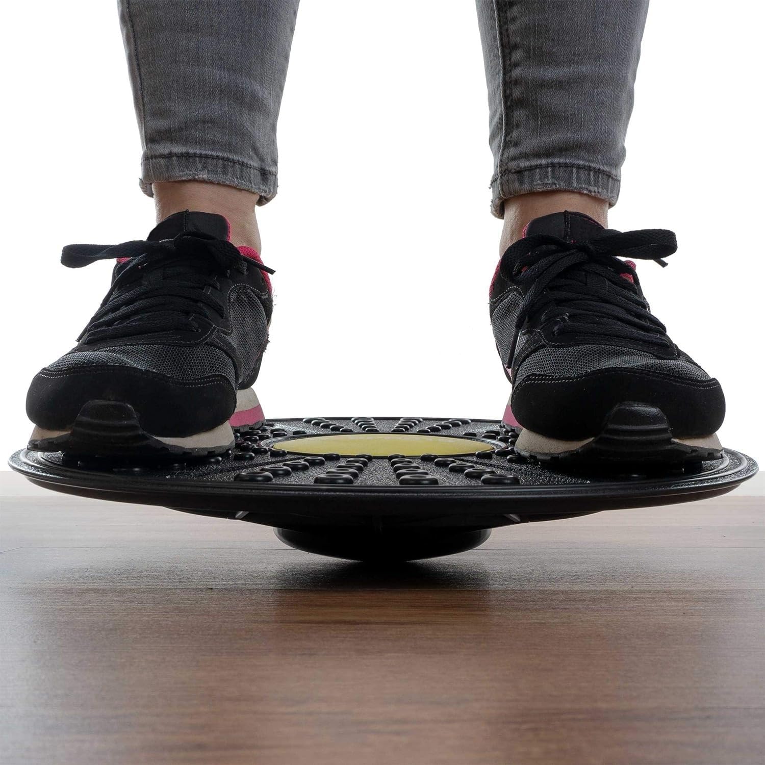 Balansplateau - Balansbord - Ø 35.5 cm - Zwart-Geel