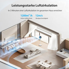 Ventilator staand - Statiefventilator - Staande ventilator - Verstelbaar - Wit - Aigostar