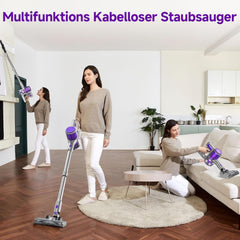 Steelstofzuiger - Draadloos - Stofzuiger Zonder zak - 35KPa - Paars - NANANI