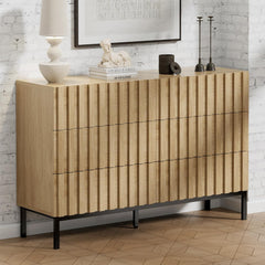 Commode - Dressoir - Ladekast - 73,4x34,5x100 cm - Bruin - UEV