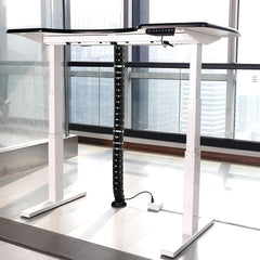 FLEXISPOT Kabelgoot kabelslang 128 cm voor flexibel kabelmanagement op computer en werkplek (zwart)