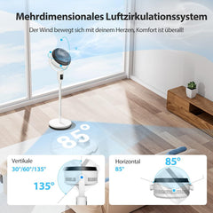 Ventilator staand - Statiefventilator - Staande ventilator - Verstelbaar - Wit - Aigostar