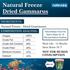 Schildpad voer - Schildpadvoer - Gammarus - 320g - 3L - Nobleza
