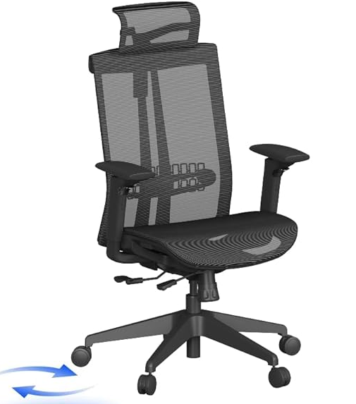 Ergonomische Bureaustoel -  Office Chair - Gamestoel - Volwassenen - Zwart - OC22B AIR - FLEXISPOT