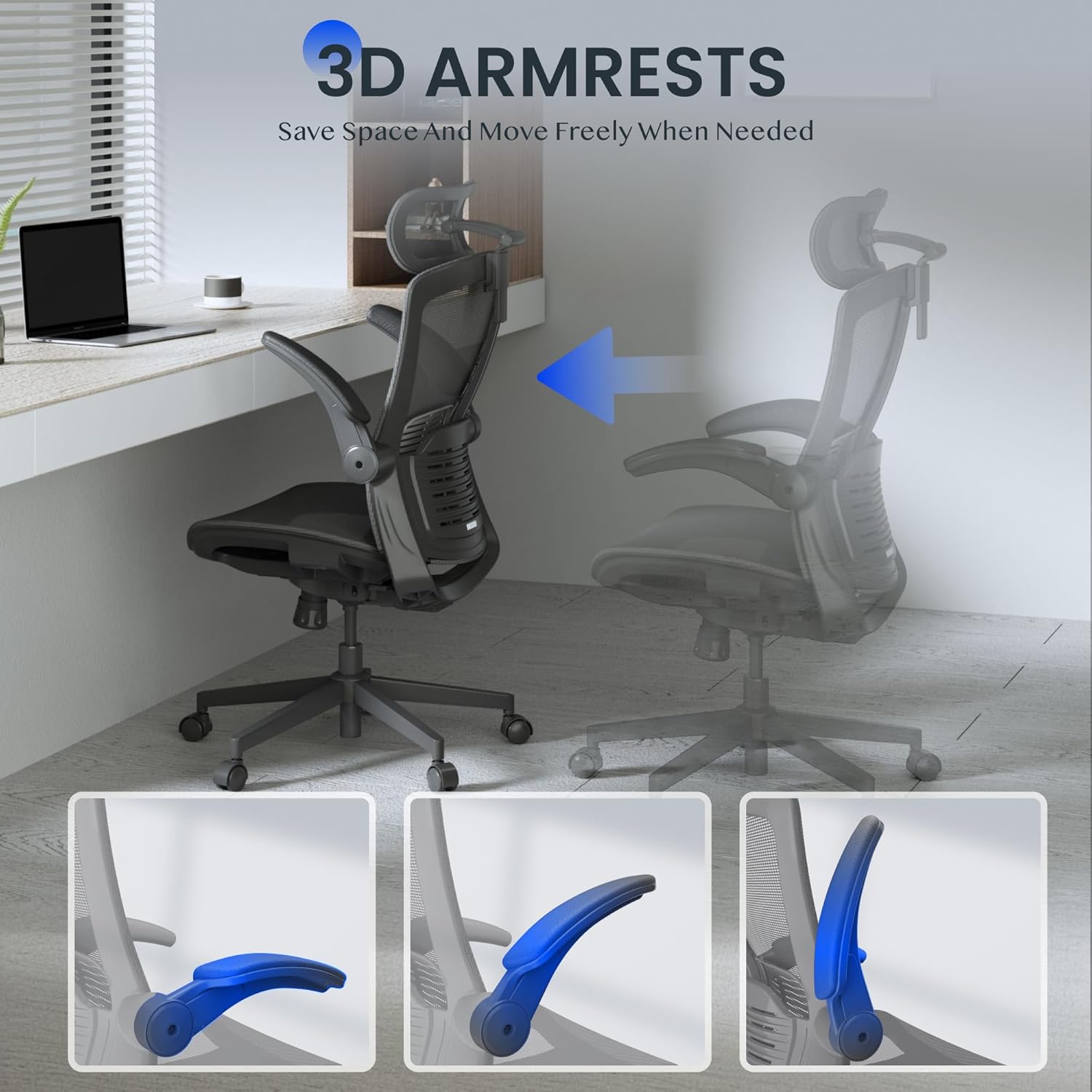 Ergonomische Bureaustoel -  Office Chair - Gamestoel - Volwassenen - Zwart - FLEXISPOT
