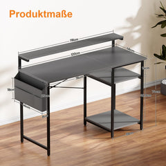 Bureau - Computertafel - Computerbureau - 120x48 cm - Grijs - HLONONE