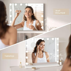 Hollywood spiegel - Make-up spiegel - Met verlichting - 48x58 cm - Dripex