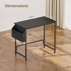 Gaming bureau - Gaming desk - Gaming tafel - 80x40 cm - Zwart - HLDIRECT