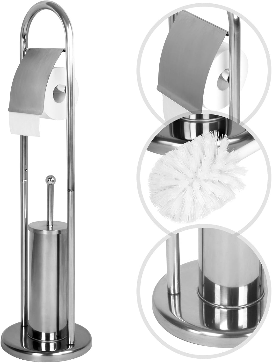 Toiletrolhouder staand - Staande wc rolhouder - Toiletbutler - Aquamarin®