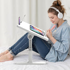 Bedtafel - Laptoptafel - Bank tafeltje - Ontbijttafeltje - Wit - Ferghana •