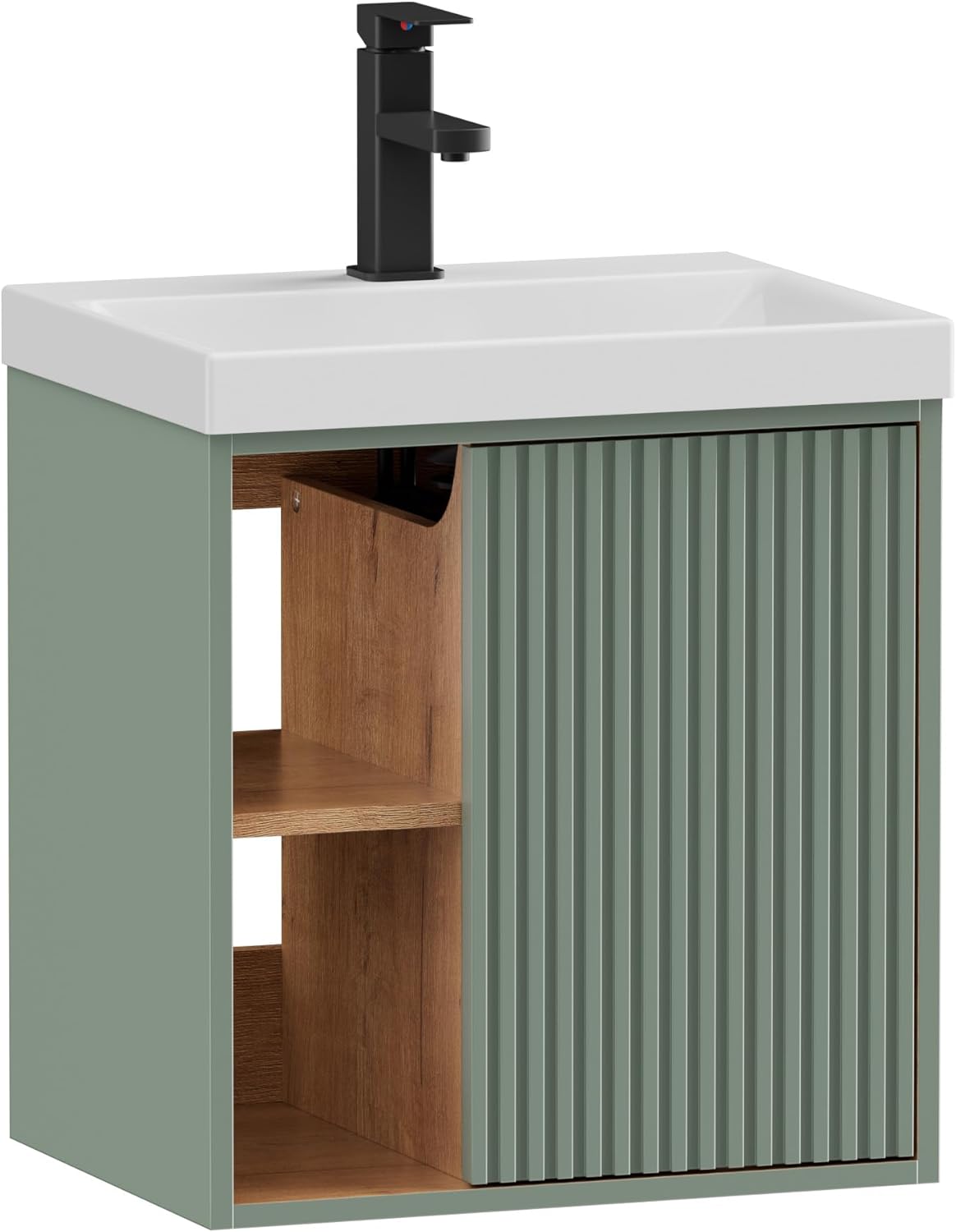Wastafelkast - Wastafelmeubel - Wastafelonderkast - 50 cm - Groen - UEV