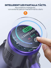 Buture Pro VC70 Accustofzuiger, 450 W/38 kPa met automatische modus, touchscreen, stil tot 55 minuten, anti-klitborstel, voor dierenharen, tapijten, harde vloeren, licht