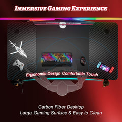 Gaming bureau - Gaming desk - Gaming tafel - 140x60 cm - Groen - HLDIRECT •