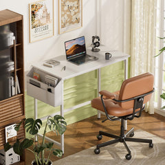Bureau - Computertafel - Computerbureau - 80x50 cm - Wit - HLONONE