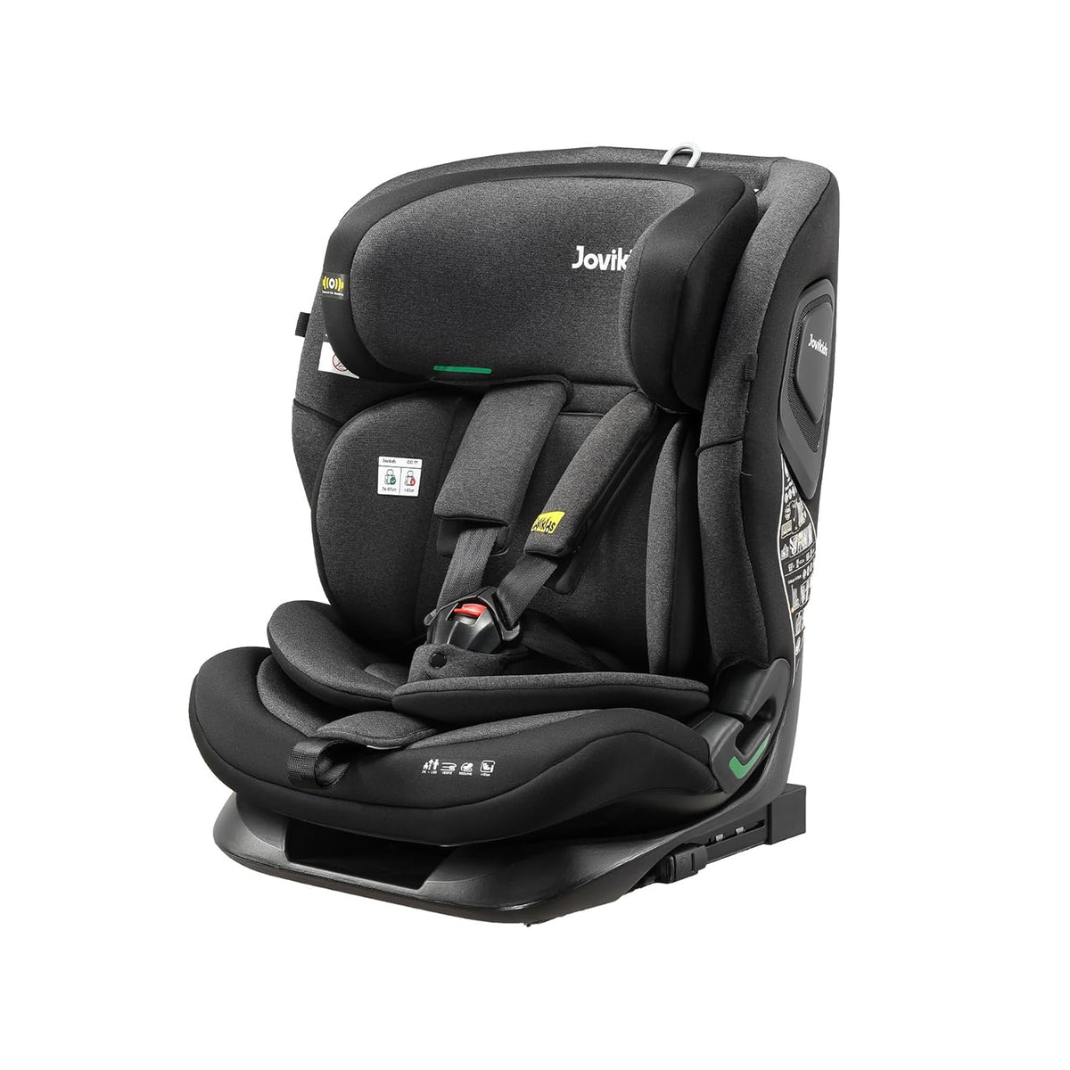 Autostoel - Isofix Autostoeltje - 1-12 jaar - Zwart - Jovikids