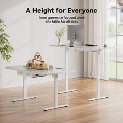 Zit sta bureau - Elektrisch - Verstelbaar - 180x80 cm - Wit - SOLAVERO
