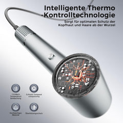 Fohn - Haardroger - Föhn met diffuser - 1500W - Zilver - Teendow