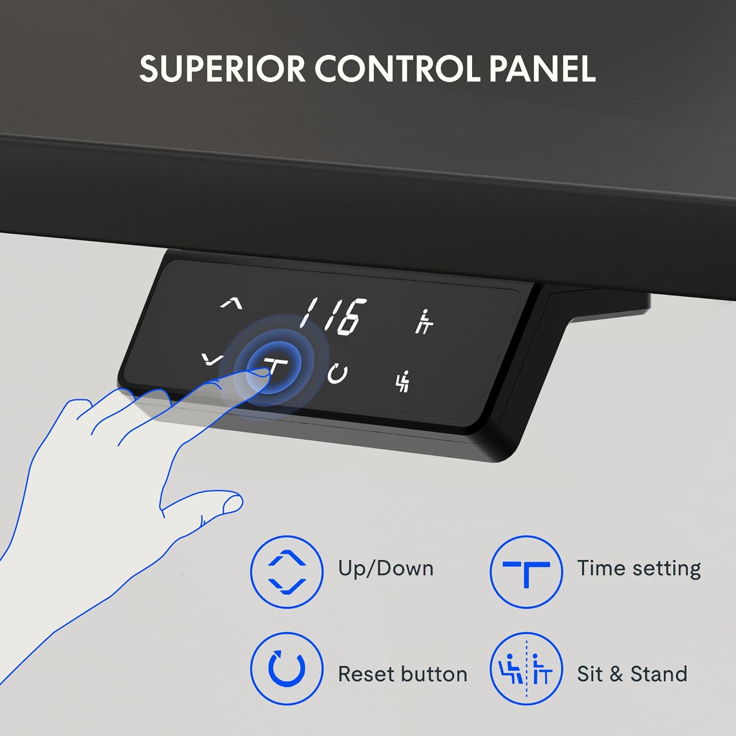 FLEXISPOT QS1 PRO Elektrisch Sta-bureau - Hoogteverstelbaar Zit-sta Bureau - Thuiskantoor/Studiekamer met Bekerhouder & Haken - 4-stands geheugenmodule - (110x54 cm) Wit