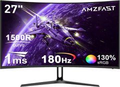 Gaming Monitor - Beeldscherm computer - 27 inch - Curved - 180Hz - FHD - Amzfast