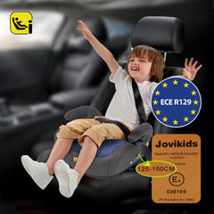 Zitverhoger isofix - Stoelverhoger auto - 6-12 jaar - Blauw - Jovikids
