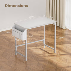 Bureau - Computertafel - Computerbureau - 80x40 cm - Wit - HLONONE