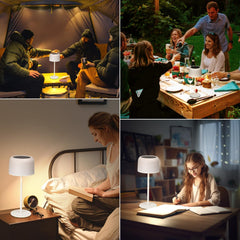 Tafellamp - Bureaulamp - Tafellamp oplaadbaar - Wit - Aigostar