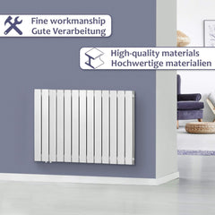 Badkamer radiator - Handdoekradiator - Verwarming Badkamer - 60x88.6x6,9 cm - Wit - Aquamarin