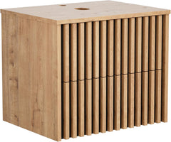 UEV Wastafelonderkast voor gastentoilet, kleine badkamer, zonder wastafel, 61 cm, badkamerkast, badkamerkast, wastafelonderkast hangend, wastafel voldoende opbergruimte ruimtebesparend natuur