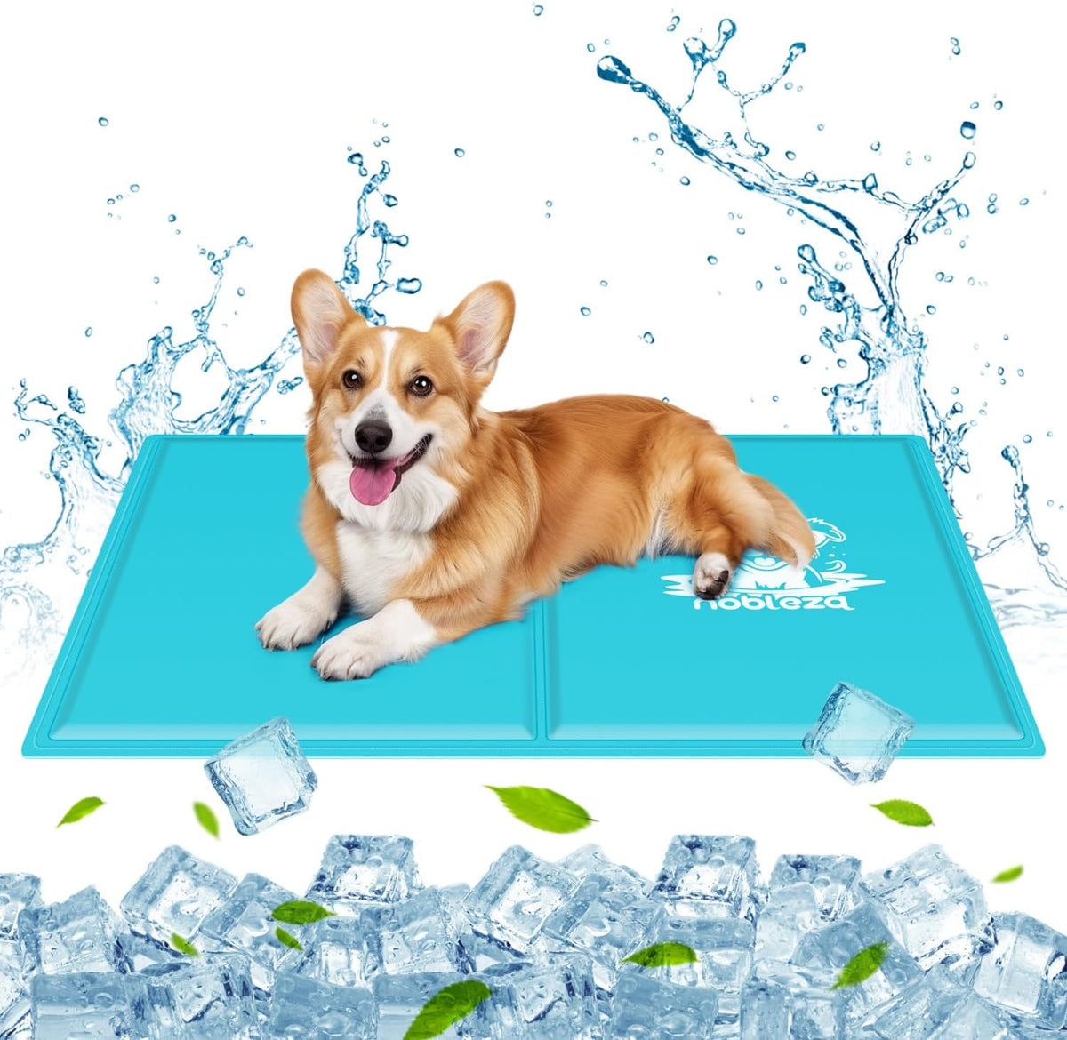 Koelmat Hond & Kat - 65x50 cm - Blauw - Nobleza •
