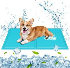 Koelmat Hond & Kat - 65x50 cm - Blauw - Nobleza •