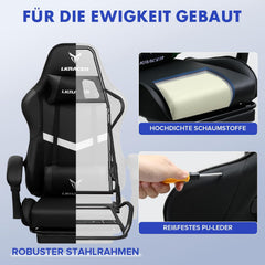 Ergonomische Bureaustoel -  Office Chair - Gamestoel - Volwassenen - Zwart - LUCKRACER