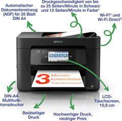 Epson Workforce Pro WF-4820DWF A4 draadloze multifunctionele inkjetprinter