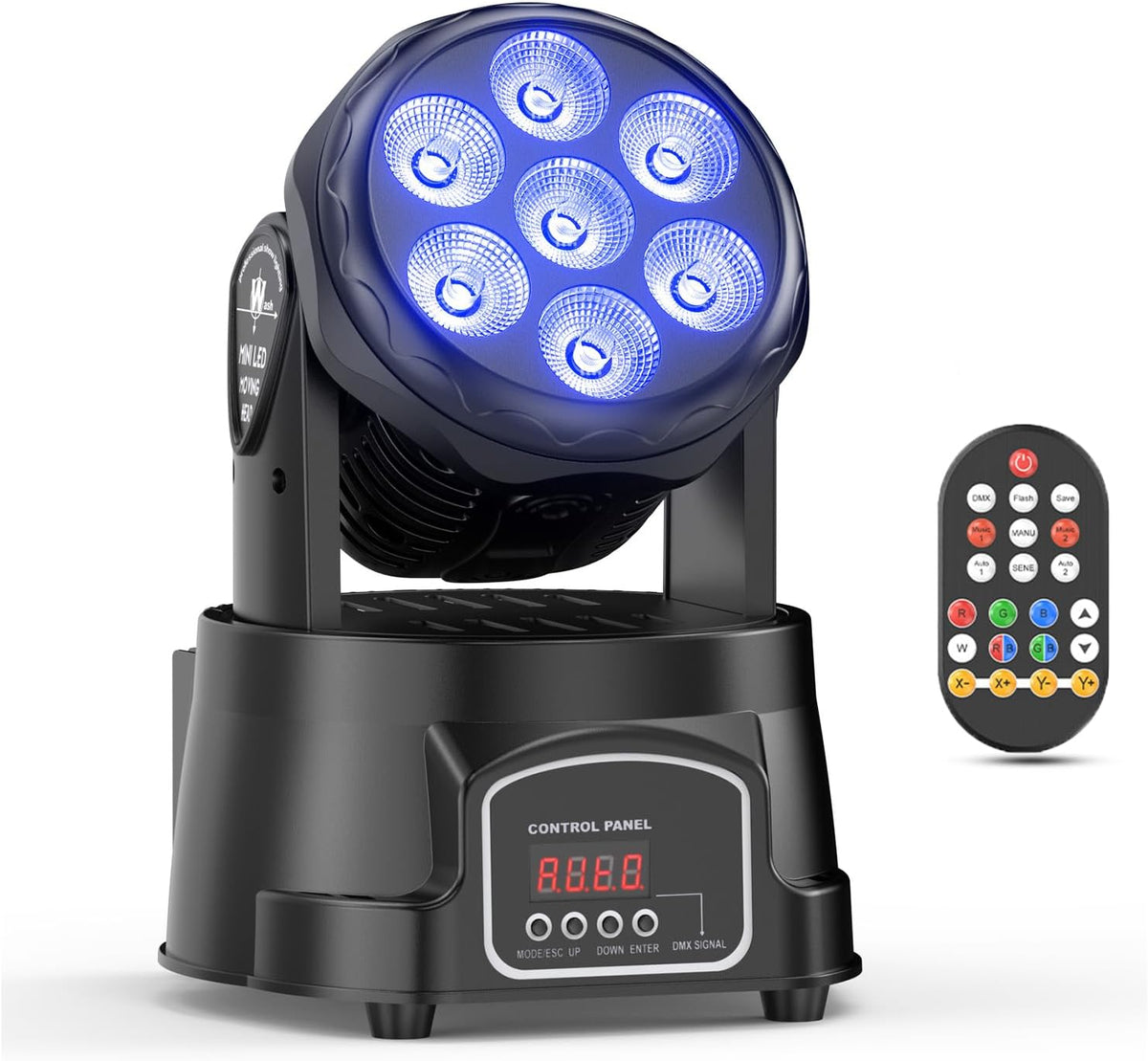 Discolamp - Roterende disco lamp - Met afstandsbediening - RGBW - Zwart